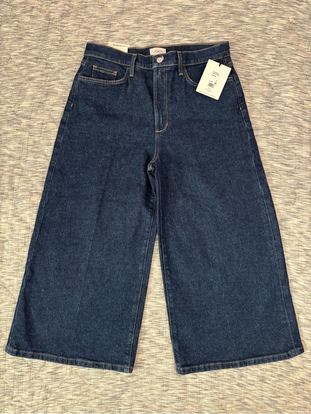 Joe's Jeans Dark Blue Wide Leg Crop Jeans